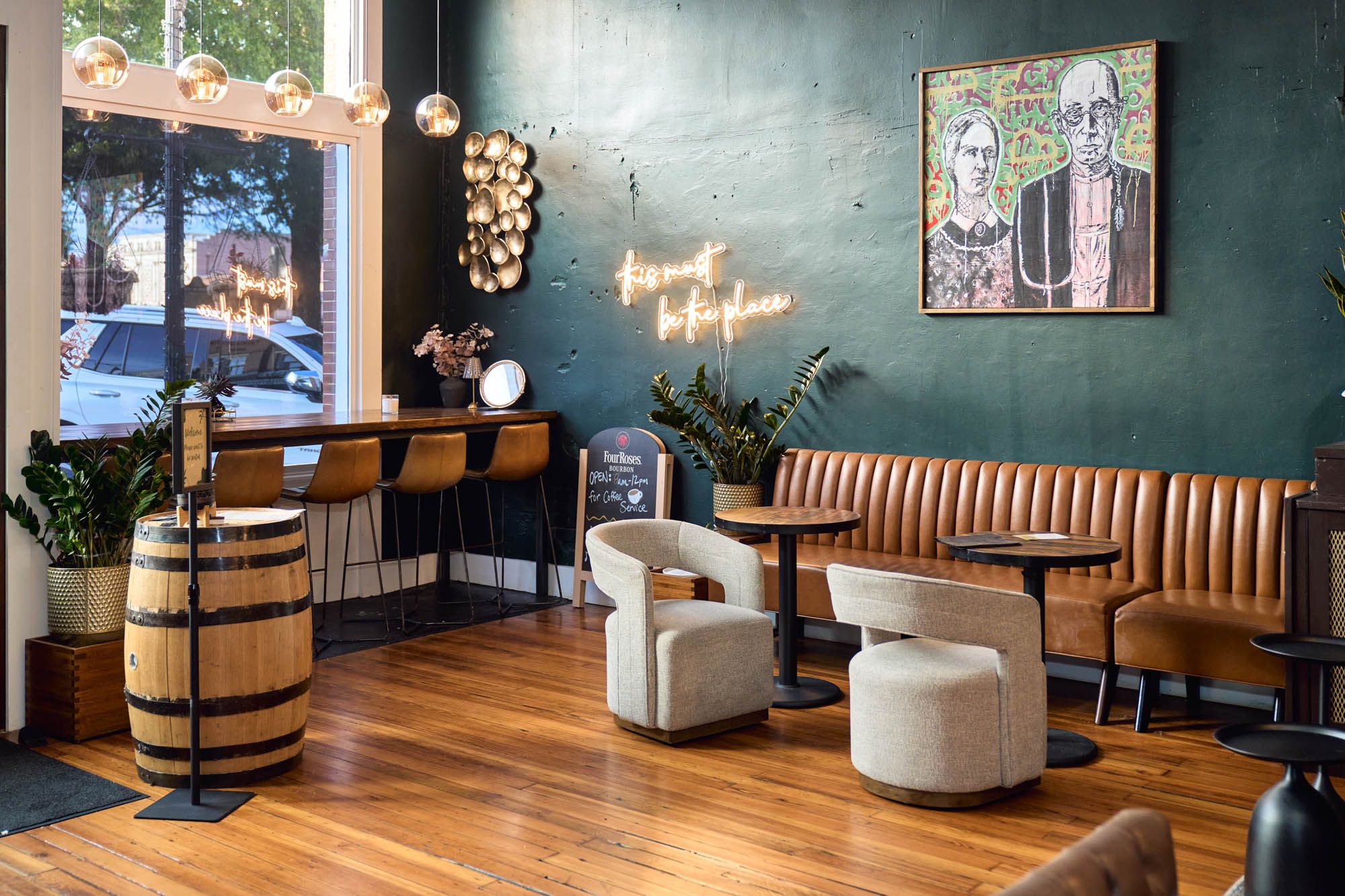 Interior seating area ready for guests