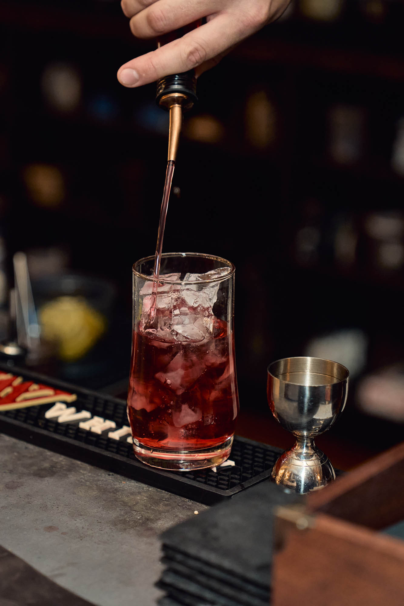 A served cocktail.